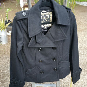 B&B Couture Wool Blend Coat Small NWT Black